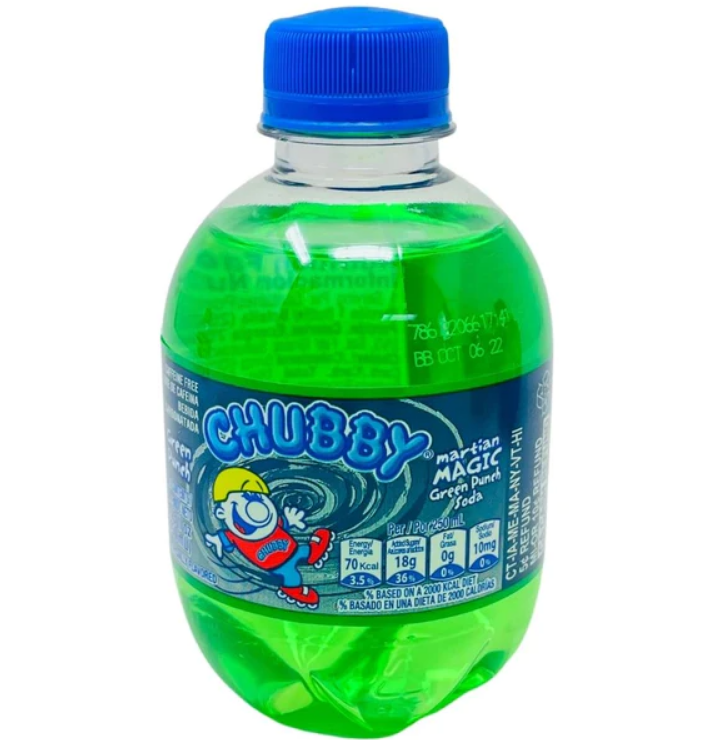 Chubby Soda Martian Magic Green Punch 250ML